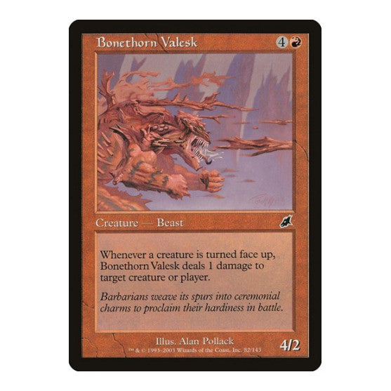 Bonethorn Valesk (SCG) #82 Common (Lightly Played) Scourge Magic: The Gathering: 2003