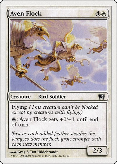 Aven Flock (8ED) #6★ Common (Lightly Played) 8th Edition Magic: The Gathering: 2003
