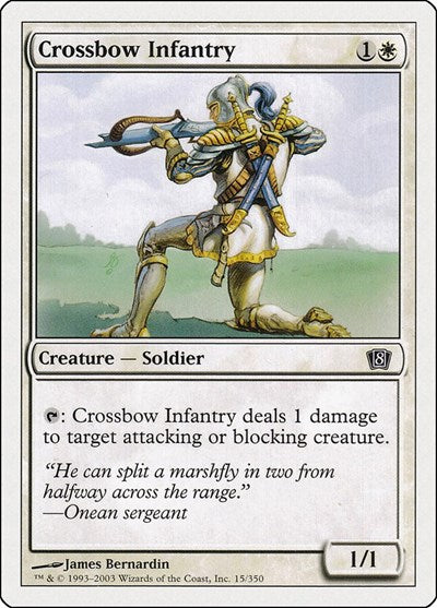 Crossbow Infantry (8ED) #15★ Common (Lightly Played) 8th Edition Magic: 2003