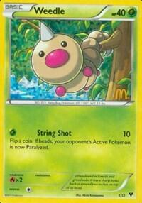 Weedle - 1/12 (M14) #001/012 Promo (Holofoil Moderately Played) McDonald's Promos 2014 Pokemon: 2014