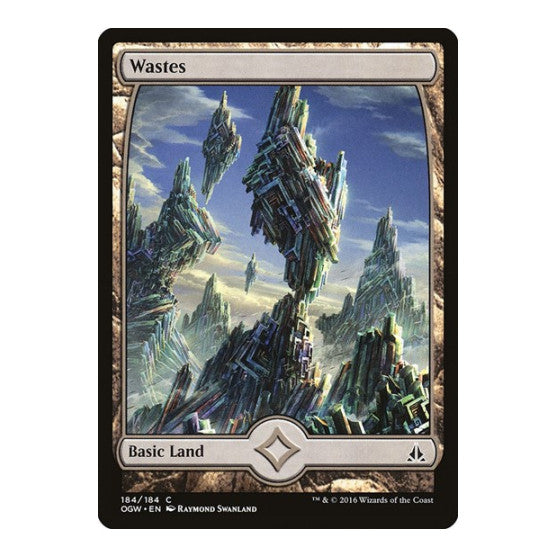 Wastes (184) - Full Art (OGW) #184 Common (Lightly Played) Oath of the Gatewatch Magic: The Gathering: 2016