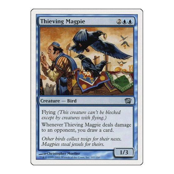 Thieving Magpie (8ED) #107 Uncommon (Heavily Played) 8th Edition Magic: The Gathering: 2003