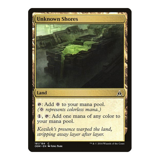 Unknown Shores (OGW) #181 Common (Lightly Played) Oath of the Gatewatch Magic: The Gathering: 2016