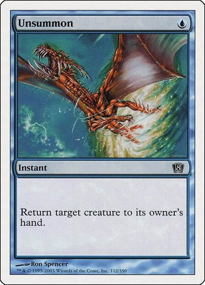 Unsummon (8ED) #112 Common (Heavily Played) 8th Edition Magic: The Gathering: 2003
