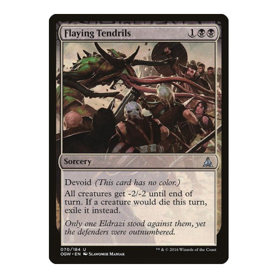 Flaying Tendrils (OGW) #70 Uncommon (Lightly Played) Oath of the Gatewatch Magic: The Gathering: 2016