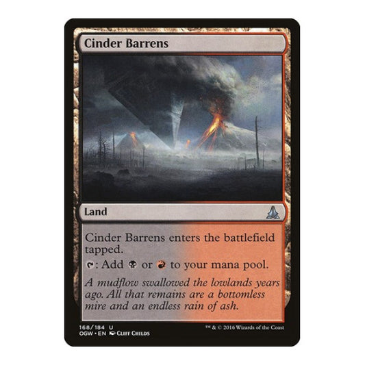 Cinder Barrens (OGW) #168 Uncommon (Moderately Played) Oath of the Gatewatch Magic: The Gathering: 2016