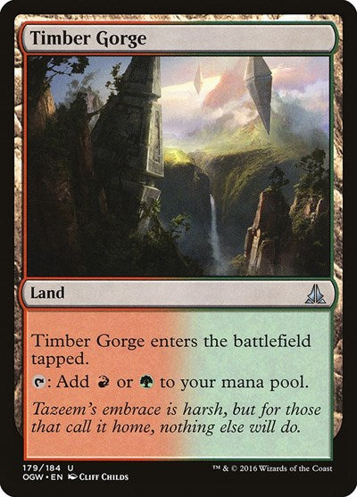 Timber Gorge (OGW) #179 Uncommon (Moderately Played) Oath of the Gatewatch Magic: The Gathering: 2016