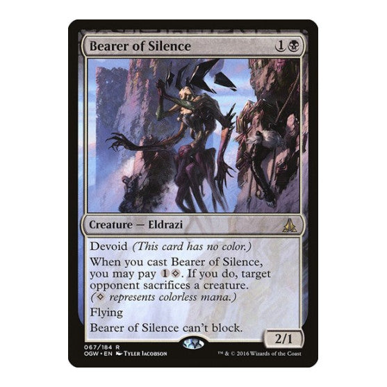 Bearer of Silence (OGW) #67 Rare (Moderately Played) Oath of the Gatewatch Magic: The Gathering: 2016