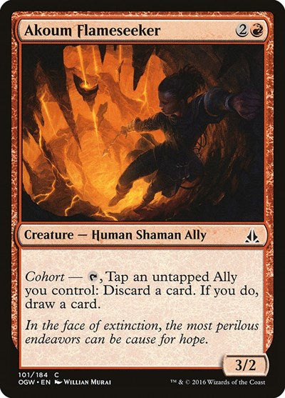 Akoum Flameseeker (OGW) #101 Common (Foil Lightly Played) Oath of the Gatewatch Magic: 2016
