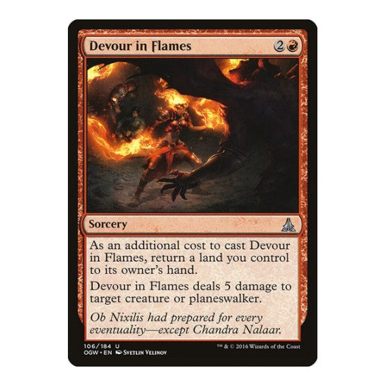 Devour in Flames (OGW) #106 Uncommon (Lightly Played) Oath of the Gatewatch Magic: The Gathering: 2016