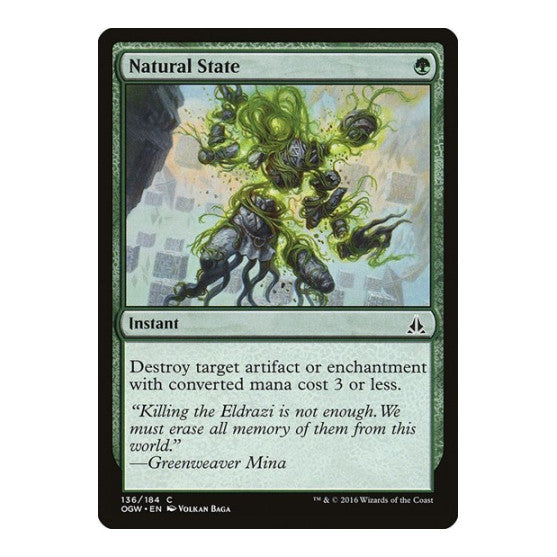 Natural State (OGW) #136 Common (Heavily Played) Oath of the Gatewatch Magic: The Gathering: 2016