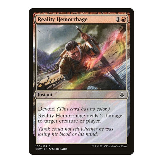 Reality Hemorrhage (OGW) #100 Common (Lightly Played) Oath of the Gatewatch Magic: The Gathering: 2016