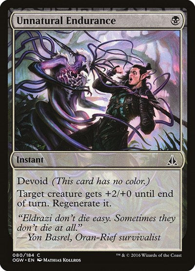 Unnatural Endurance (OGW) #80 Common (Lightly Played) Oath of the Gatewatch Magic: 2016