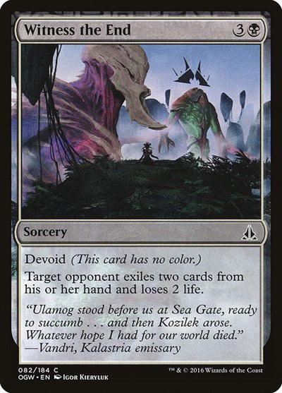 Witness the End (OGW) #82 Common (Lightly Played) Oath of the Gatewatch Magic: The Gathering: 2016