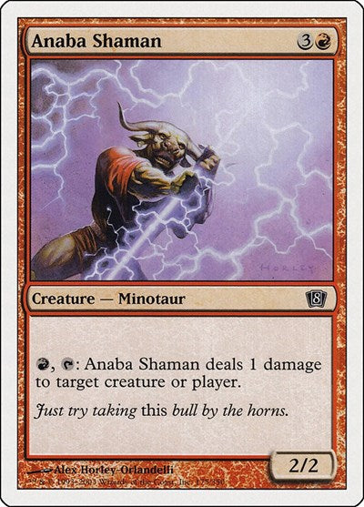 Anaba Shaman (8ED) #175★ Common (Lightly Played) 8th Edition Magic: The Gathering: 2003