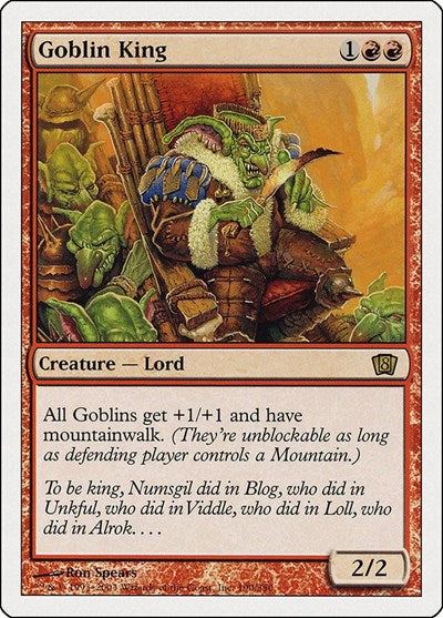 Goblin King (8ED) #190★ Rare (Heavily Played) 8th Edition Magic: The Gathering: 2003