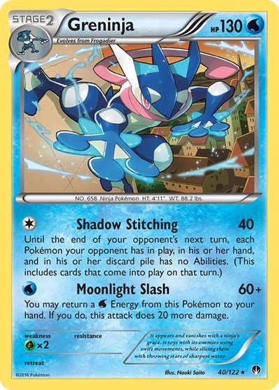 Greninja (BKP) #40/122 Rare (Reverse Holofoil Lightly Played) XY - BREAKpoint Pokemon: 2016