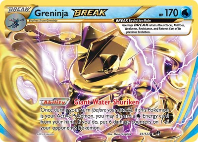 Greninja BREAK (BKP) #41/122 Rare BREAK XY - BREAKpoint Pokemon: 2016