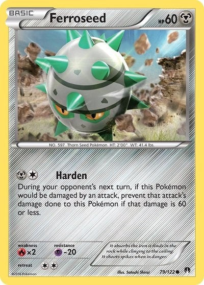 Ferroseed (BKP) #79/122 Common (Reverse Holofoil Near Mint) XY - BREAKpoint Pokemon: 2016