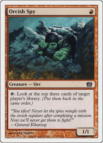 Orcish Spy (8ED) #208★ Common (Lightly Played) 8th Edition Magic: The Gathering: 2003