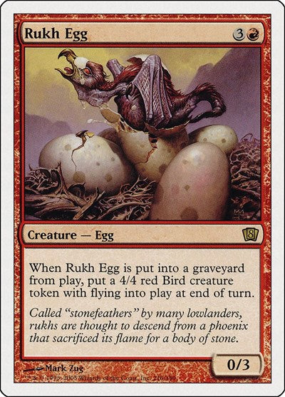 Rukh Egg (8ED) #216★ Rare (Lightly Played) 8th Edition Magic: The Gathering: 2003