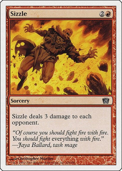 Sizzle (8ED) #224★ Common (Moderately Played) 8th Edition Magic: The Gathering: 2003