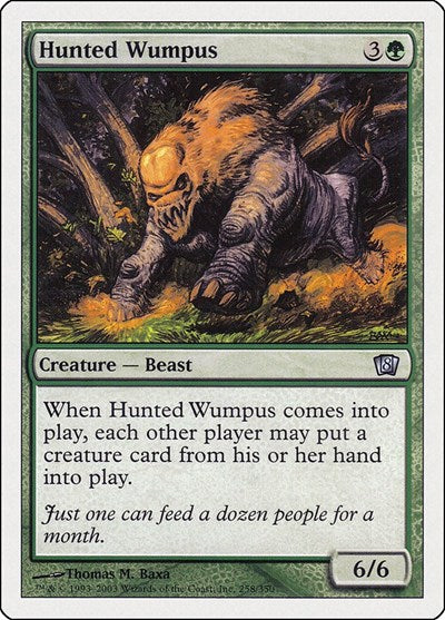 Hunted Wumpus (8ED) #258★ Uncommon (Lightly Played) 8th Edition Magic: 2003