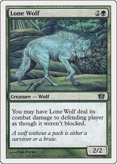 Lone Wolf (8ED) #262★ Common (Lightly Played) 8th Edition Magic: The Gathering: 2003