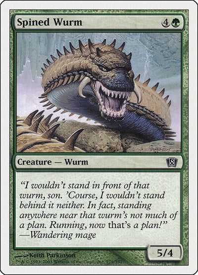 Spined Wurm (8ED) #279★ Common (Lightly Played) 8th Edition Magic: The Gathering: 2003
