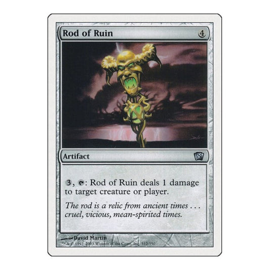 Rod of Ruin (8ED) #312 Uncommon (Moderately Played) 8th Edition Magic: The Gathering: 2003