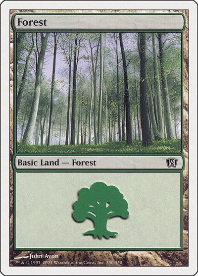 Forest 350 (8ED) #350★ Land (Heavily Played) 8th Edition Magic: 2003