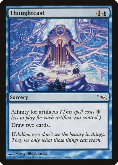 Thoughtcast (MRD) #54 Common (Moderately Played) Mirrodin Magic: The Gathering: 2003