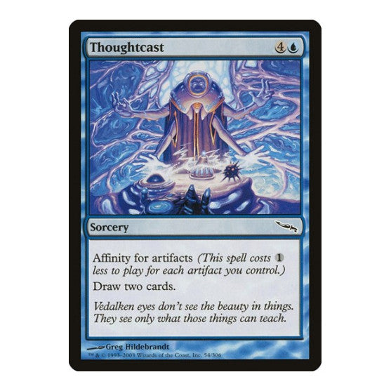 Thoughtcast (MRD) #54 Common (Moderately Played) Mirrodin Magic: The Gathering: 2003