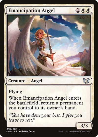 Emancipation Angel (DDQ) #10 Uncommon (Near Mint) Duel Decks: Blessed vs. Cursed Magic: The Gathering: 2016