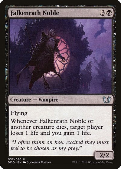 Falkenrath Noble (DDQ) #57 Uncommon (Lightly Played) Duel Decks: Blessed vs. Cursed Magic: The Gathering: 2016