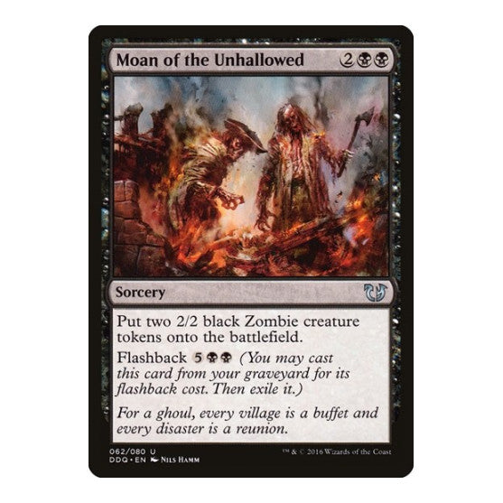 Moan of the Unhallowed (DDQ) #62 Uncommon (Lightly Played) Duel Decks: Blessed vs. Cursed Magic: The Gathering: 2016