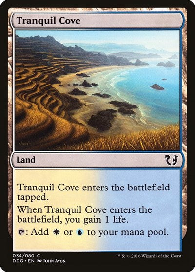 Tranquil Cove (DDQ) #34 Common (Lightly Played) Duel Decks: Blessed vs. Cursed Magic: The Gathering: 2016