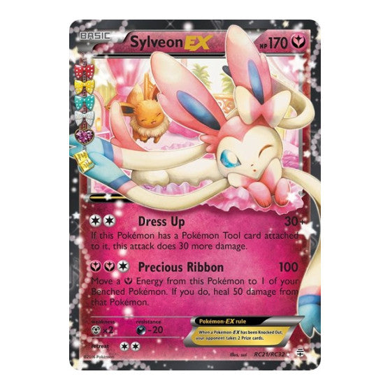 Sylveon EX (GEN) #RC21/RC32 Ultra Rare (Holofoil Damaged) Generations: Radiant Collection Pokemon: 2016