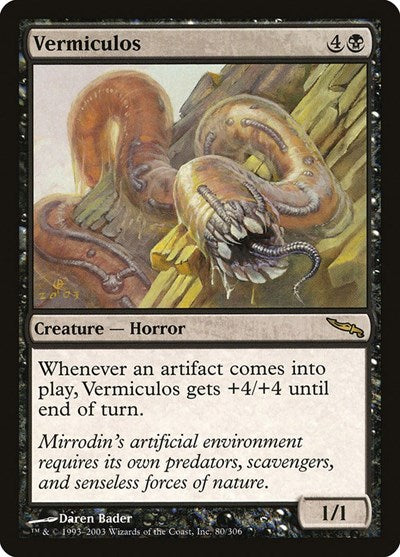 Vermiculos (MRD) #80 Rare (Lightly Played) Mirrodin Magic: The Gathering: 2003
