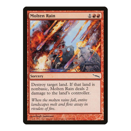 Molten Rain (MRD) #101 Common (Heavily Played) Mirrodin Magic: The Gathering: 2003