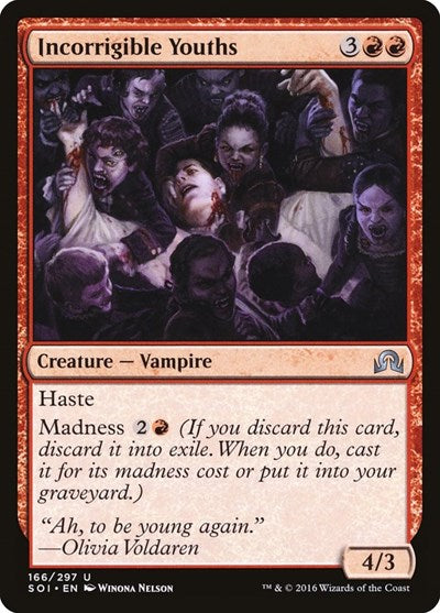 Incorrigible Youths (SOI) #166 Uncommon (Lightly Played) Shadows over Innistrad Magic: The Gathering: 2016