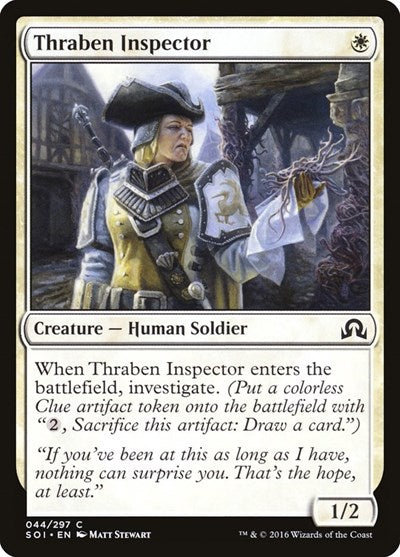 Thraben Inspector (SOI) #44 Common (Lightly Played) Shadows over Innistrad Magic: The Gathering: 2016