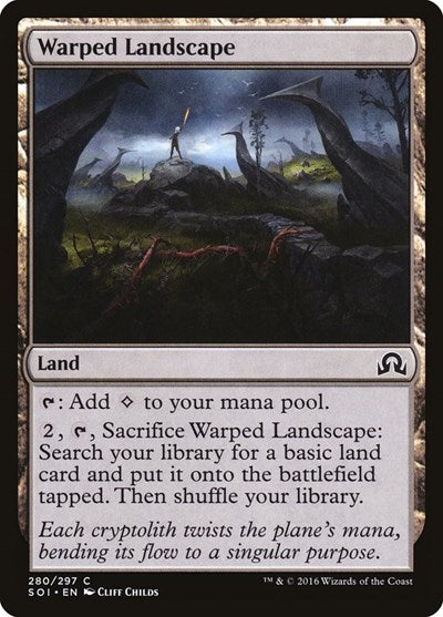 Warped Landscape (SOI) #280 Common (Near Mint) Shadows over Innistrad Magic: The Gathering: 2016