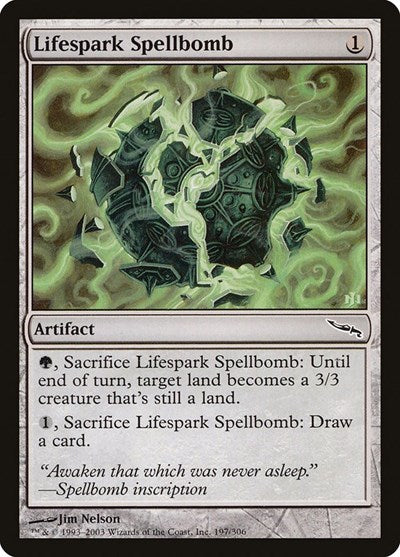 Lifespark Spellbomb (MRD) #197 Common (Lightly Played) Mirrodin Magic: The Gathering: 2003