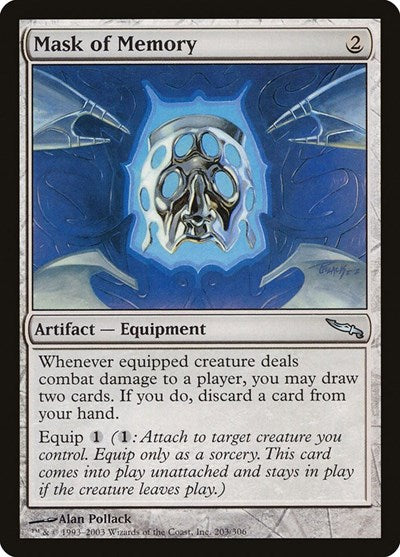 Mask of Memory (MRD) #203 Uncommon (Lightly Played) Mirrodin Magic: 2003