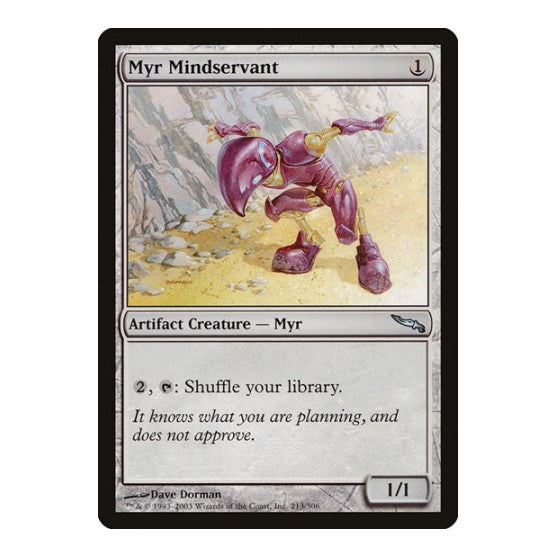 Myr Mindservant (MRD) #213 Uncommon (Lightly Played) Mirrodin Magic: The Gathering: 2003