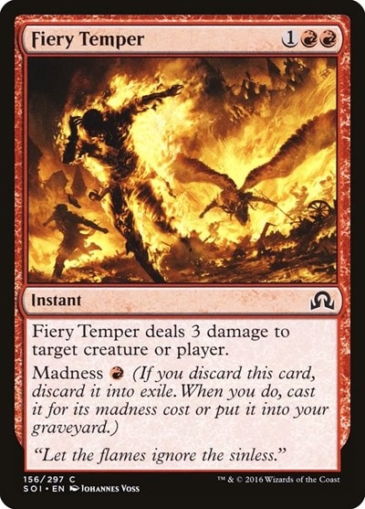 Fiery Temper (SOI) #156 Common (Lightly Played) Shadows over Innistrad Magic: The Gathering: 2016
