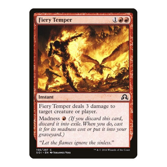 Fiery Temper (SOI) #156 Common Shadows over Innistrad Magic: The Gathering: 2016
