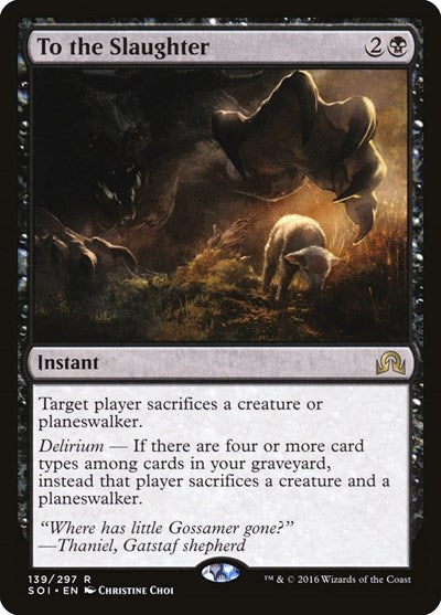 To the Slaughter (SOI) #139 Rare (Lightly Played) Shadows over Innistrad Magic: 2016