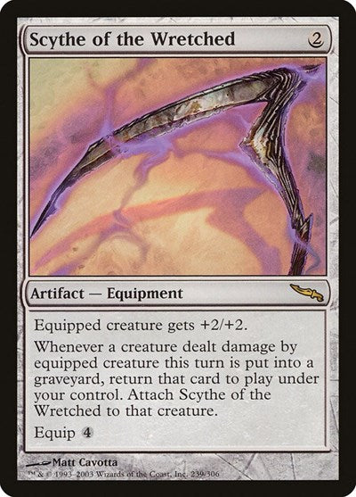 Scythe of the Wretched (MRD) #239 Rare (Heavily Played) Mirrodin Magic: The Gathering: 2003